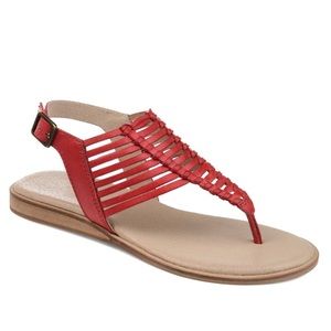Red sandals from Journee